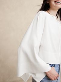 Banana Republic Luna Oversized Top in Iced Vanilla Ivory at Banana Republic