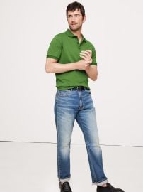Banana Republic Luxury Touch Polo in scenic trail green at Banana Republic