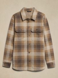 Banana Republic Melton Plaid Shirt Jacket at Banana Republic