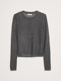 Banana Republic Metallic Ribbed Sweater Top at Banana Republic