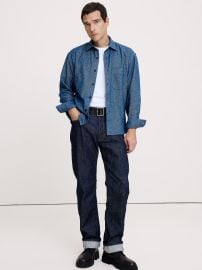 Banana Republic Relaxed Fit Flannel Overshirt in Blue at Banana Republic