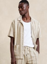 Banana Republic Stripe Jacquard Resort Shirt at Banana Republic