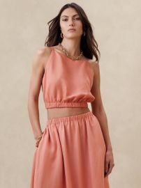 Banana Republic Viscose Linen Cropped Tank and Skirt Set at Banana Republic
