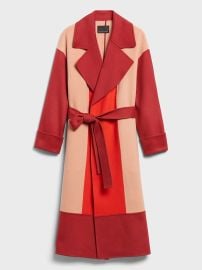 Banana Republic x Harbison Italian Wool & Cashmere Color-Block Robe Coat at Banana Republic