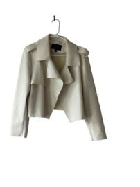 Banana republic vegan suede jacket Open Front Cropped Beige Size L eBay at eBay