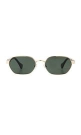 Banbe Blake Sunglasses In Gold Dark Olive at Revolve