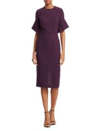 Bancroft Piped Bell-Sleeve Wool Dress at Saks Off 5th