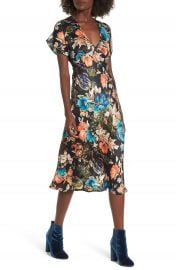 Band of Gypsies Peony Floral Midi Dress at Nordstrom