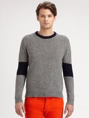 Band of Outsiders - Blocked Crewneck Sweater at Saks Fifth Avenue