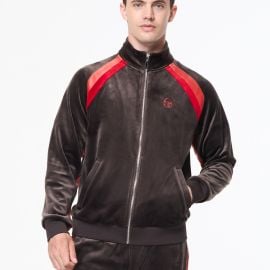 Banda Velour Track Jacket- Mulch Sergio Tacchini at Sergio Tacchini
