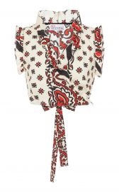 Bandana Print Poplin Crop Top by Red Valentino at Moda Operandi