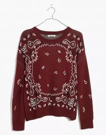 Bandana Pullover Sweater at Madewell