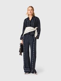 Bandana print pants at Maje