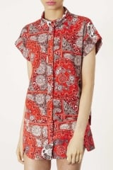 Bandana print shirt at Topshop