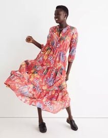 Banjanan Voile Bazaar Dress in Azalea Floral at Madewell