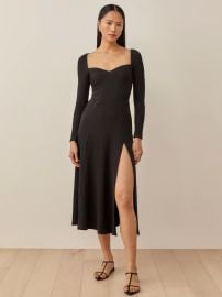 Banks Knit Dress - Long Sleeve Midi Reformation at Reformation