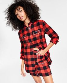 Bar III Buffalo Plaid Studded Shirt Created for Macys  Reviews - Tops - Women - Macys at Macys