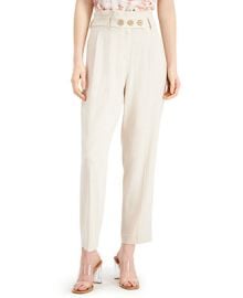 Bar III High-Waisted Button-Front Linen Pants Created for Macys  Reviews - Pants  Capris - Women - Macys at Macys