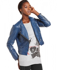 Bar III Jacket Long-Sleeve Faux-Leather Motorcycle - Jackets and Blazers - Women - Macys at Macys