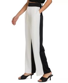 Bar III Nicole Williams English Colorblocked Wide-Leg Pants Created for Macys - Macys at Macys