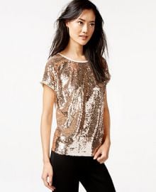 Bar III Sequined Top Only at Macys at Macys