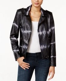 Bar III Tie-Dyed Faux-Leather Moto Jacket  Only at Macy s at Macys