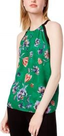 Bar III Women s Floral Printed Sleeveless Top at Amazon