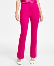 Bar III Womens Compressor Fly-Front Flare-Leg Pants Created for Macys - Macys at Macys