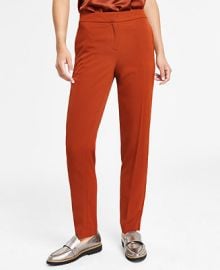 Bar III Womens Mid-Rise Fly-Front Straight-Leg Pants Created for Macys - Macys at Macys