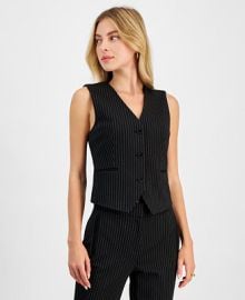 Bar III Womens Pinstriped Vest Exclusively at Macys - Macys at Macys