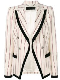 Barbara Bui Striped Contrast Fitted Blazer at Farfetch