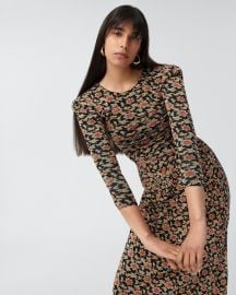 Barbara Reversible Mesh Dress in Woodcut & Vines by Diane von Furstenberg at DvF