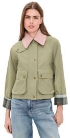 Barbour Cropped Beadnell Casual Jacket Bleached Olive/Ancient 14 at Shopbop