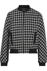 Barc checked jacquard bomber jacket at Maje