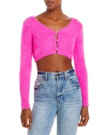 Bardot Adeline Fuzzy Cropped Cardigan Bloomingdales at Bloomingdales