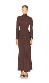 Bardot Alix Maxi Tie Front Dress In Chocolate at Revolve