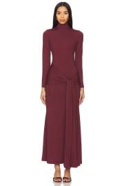 Bardot Alix Maxi Tie Front Dress In Deep Plum at Revolve