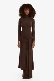 Bardot Alix maxi tie front dress in chocolate at Bardot