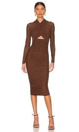 Bardot Aliyah Dress In Chocolate at Revolve