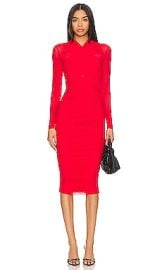 Bardot Aliyah Dress In Fire Red at Revolve