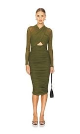 Bardot Aliyah Dress In Khaki at Revolve