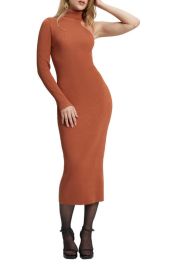 Bardot Asymmetric Single Long Sleeve Midi Dress at Nordstrom