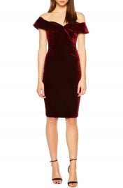 Bardot Bella Off the Shoulder Velvet Dress   Nordstrom at Nordstrom