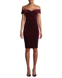 Bardot Bella Velvet Sweetheart Cocktail Dress at Neiman Marcus