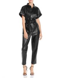 Bardot Belted Faux Leather Boilersuit Women - Bloomingdale s at Bloomingdales