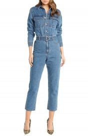 Bardot Classic Long Sleeve Denim Jumpsuit   Nordstrom at Nordstrom