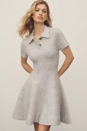 Bardot Collared Knit Mini Dress at Anthropologie