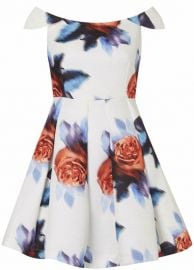 Bardot Dress in Digital Floral at Topshop