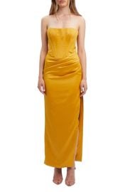 Bardot Everlasting Corset Strapless Satin Gown at Nordstrom