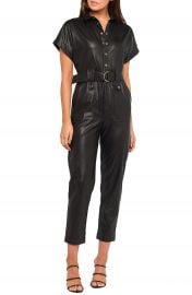 Bardot Faux Leather Belted Jumpsuit   Nordstrom at Nordstrom